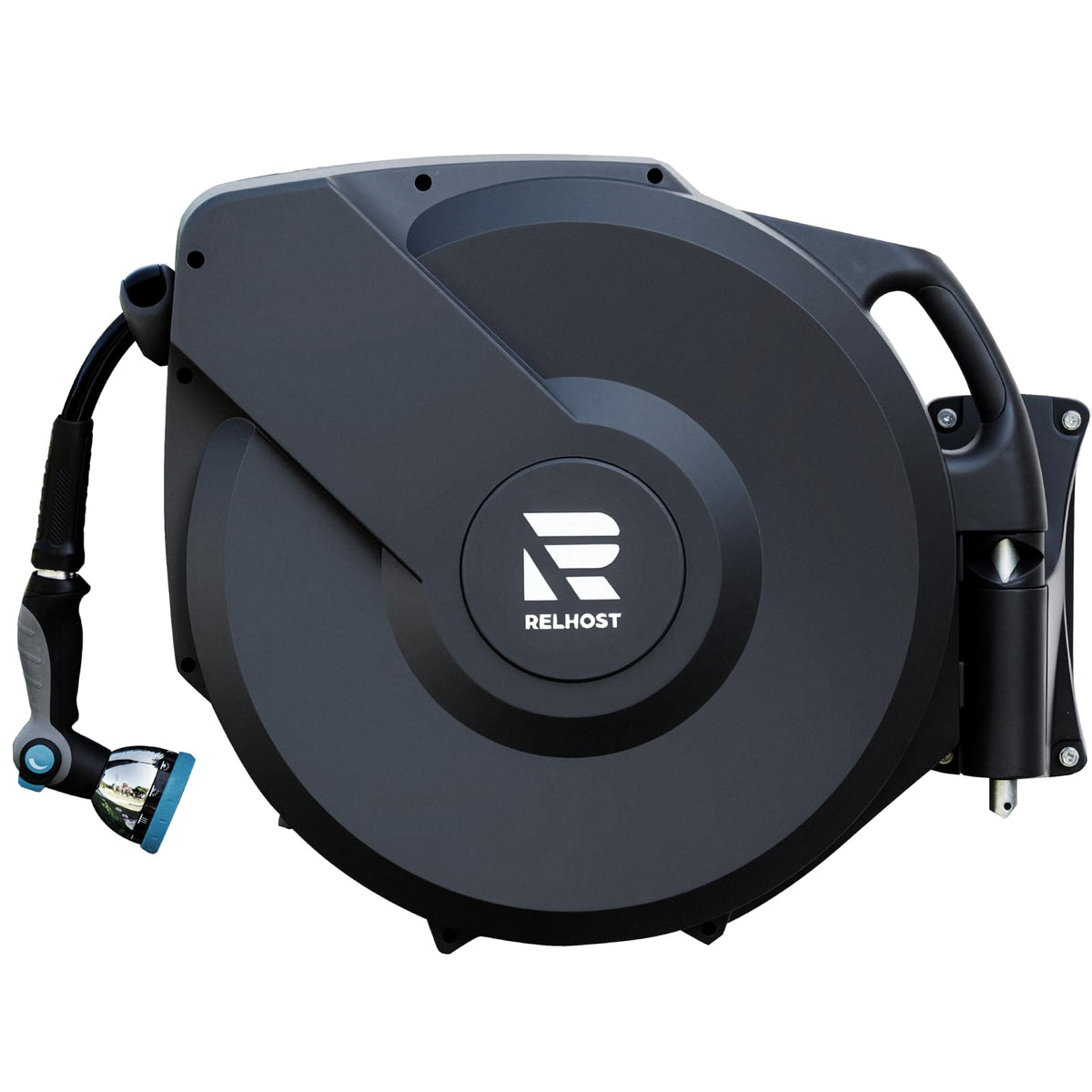 Relhost retractable hose reel wall mount extends to 130 ft for flexible watering