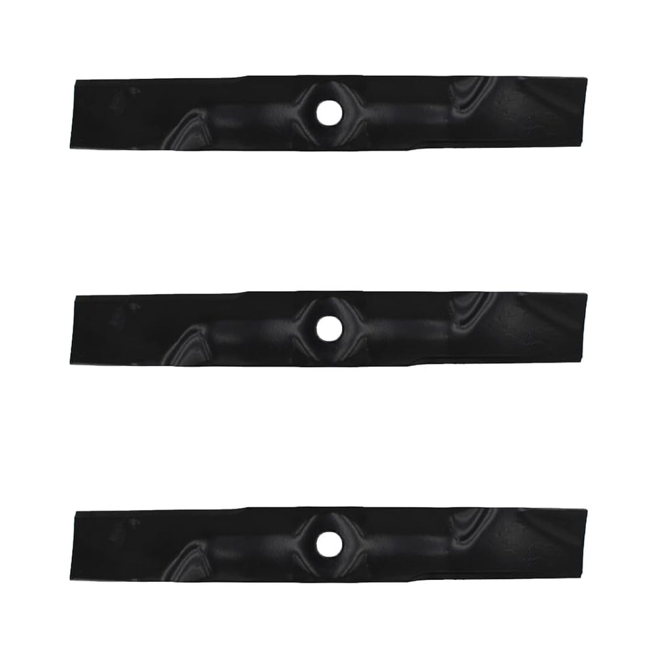 Reliable Aftermarket Parts three-blade 48-inch deck blades for John Deere, improves cutting performance