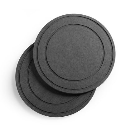 Relime diatomaceous earth plant saucer demonstrates quick-dry action under a watered pot