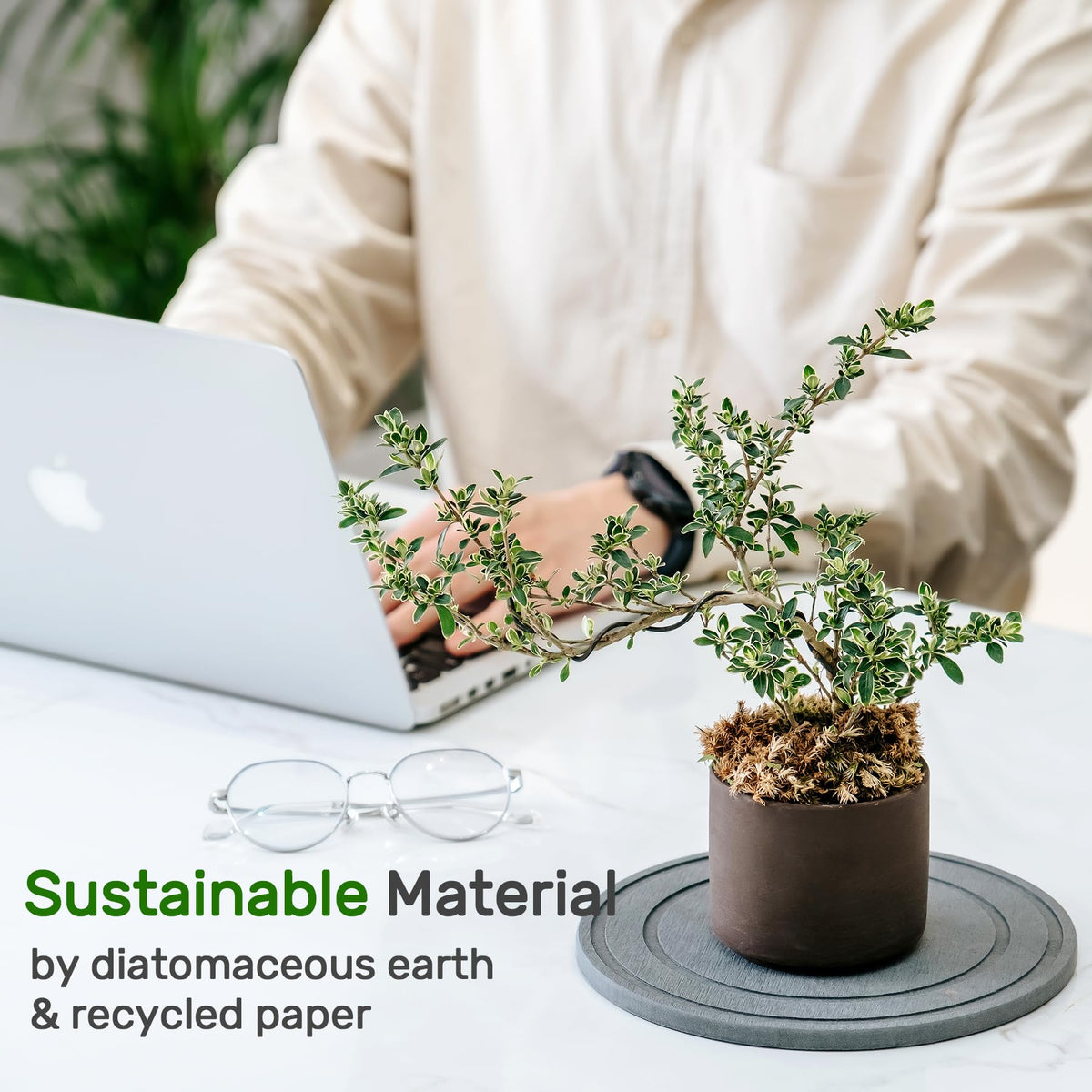 Relime easy-clean-plant-dish cleans quickly after watering and dries fast.