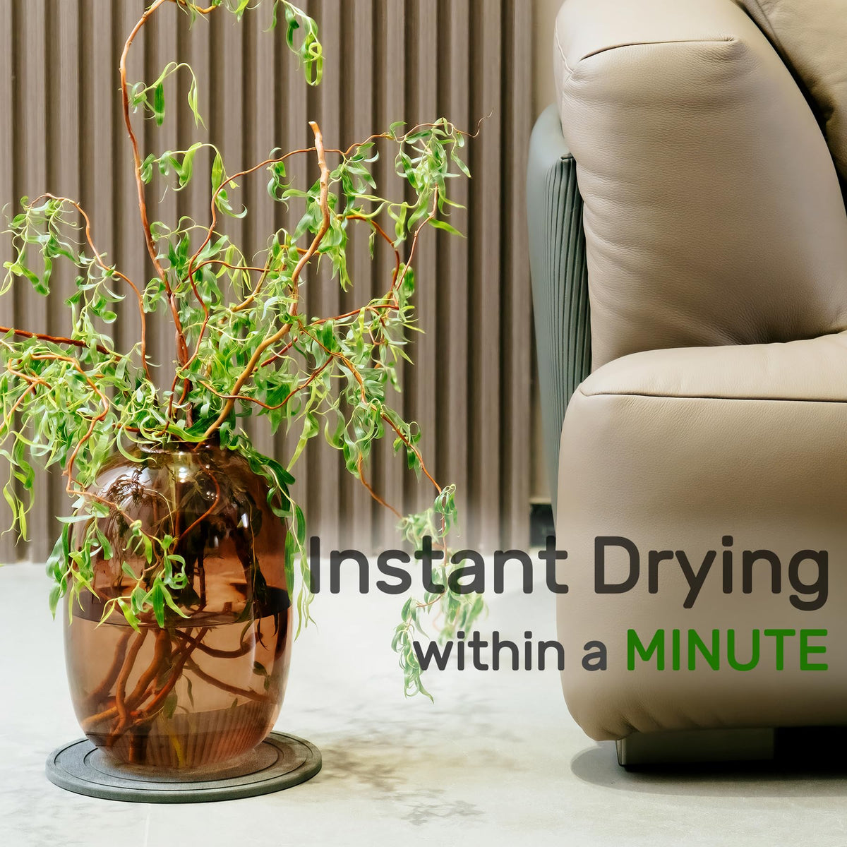 Relime instant-dry plant-drip-tray prevents water spills on desks and countertops.