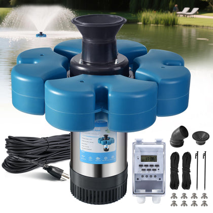 RELIY pond fountain aerator full assembly supports vibrant water circulation in large ponds