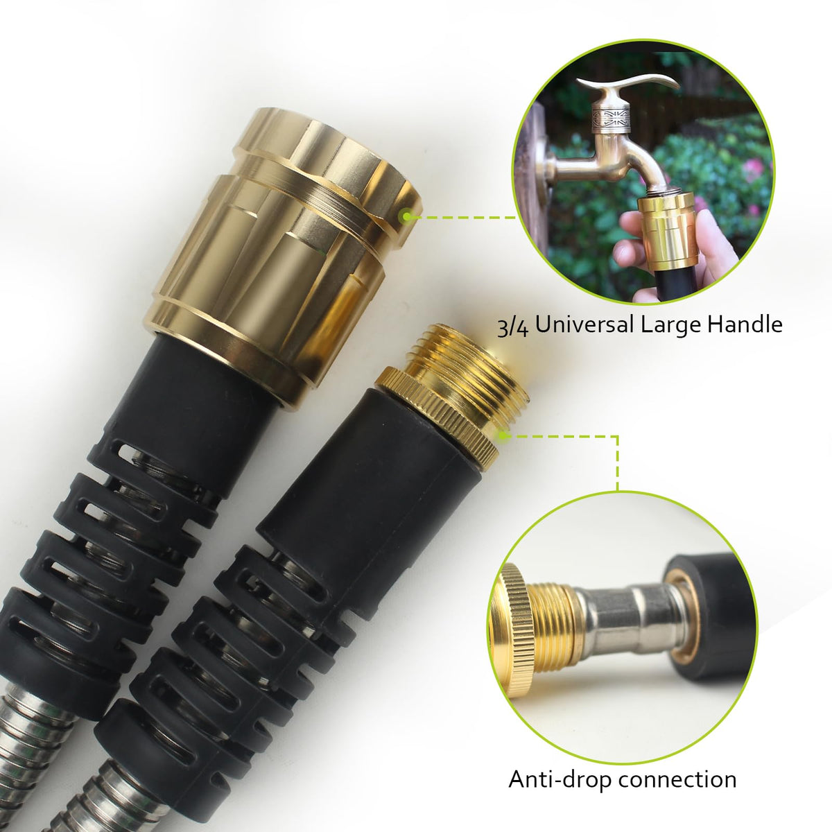 Relxitl ergonomic 10-function nozzle provides versatile spray patterns for garden care.