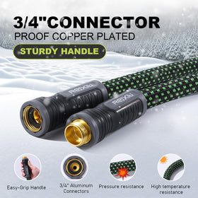 Relxitl Garden Hose all-weather flexibility keeps hoses usable in heat or cold.