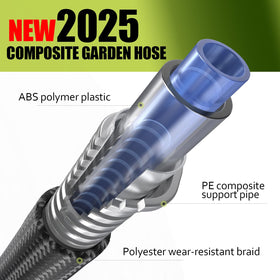 Relxitl Garden Hose 50ft triple-layer construction delivers leak resistance during heavy-duty cleaning.