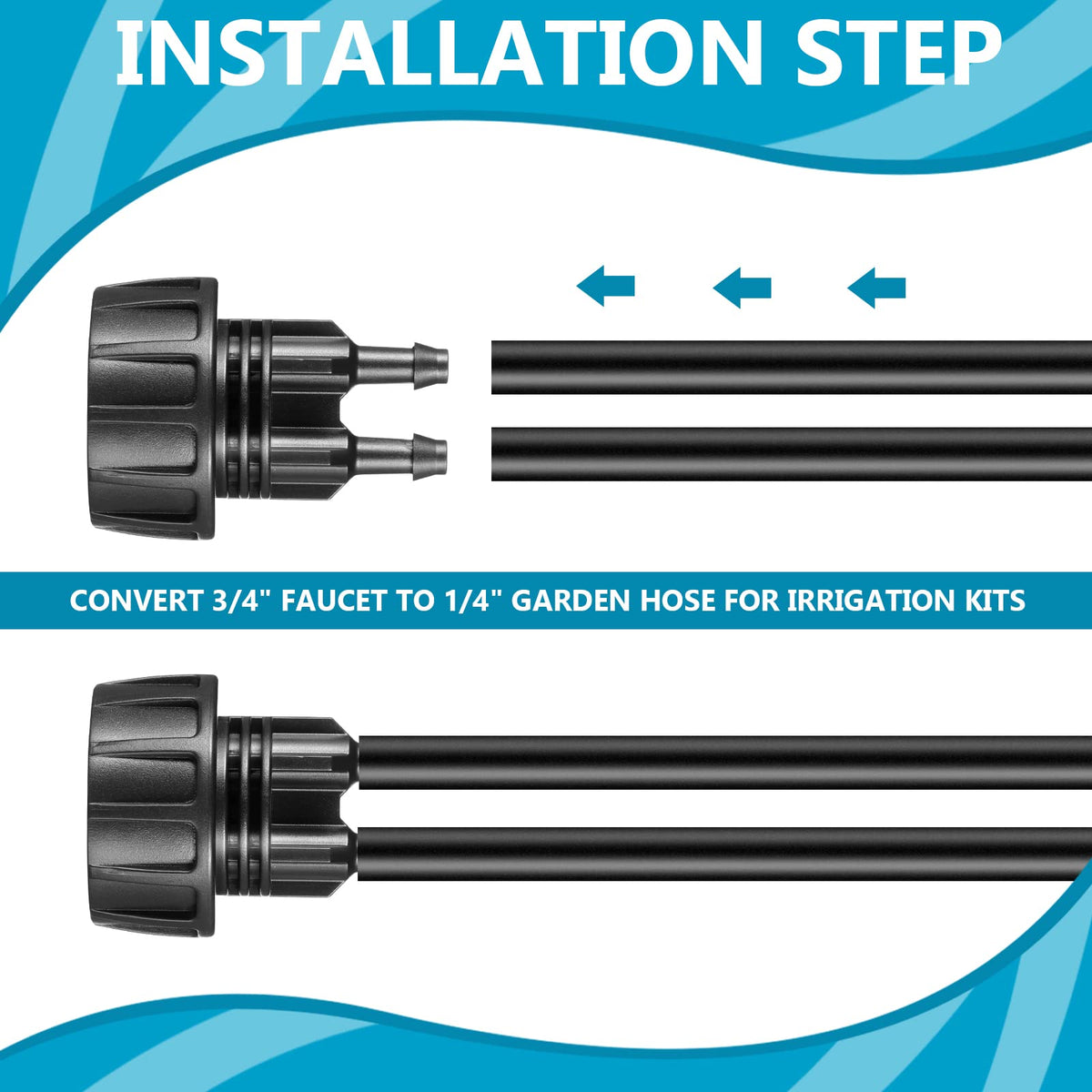 Remagr barbed connector ready to insert hose for leak-free operation