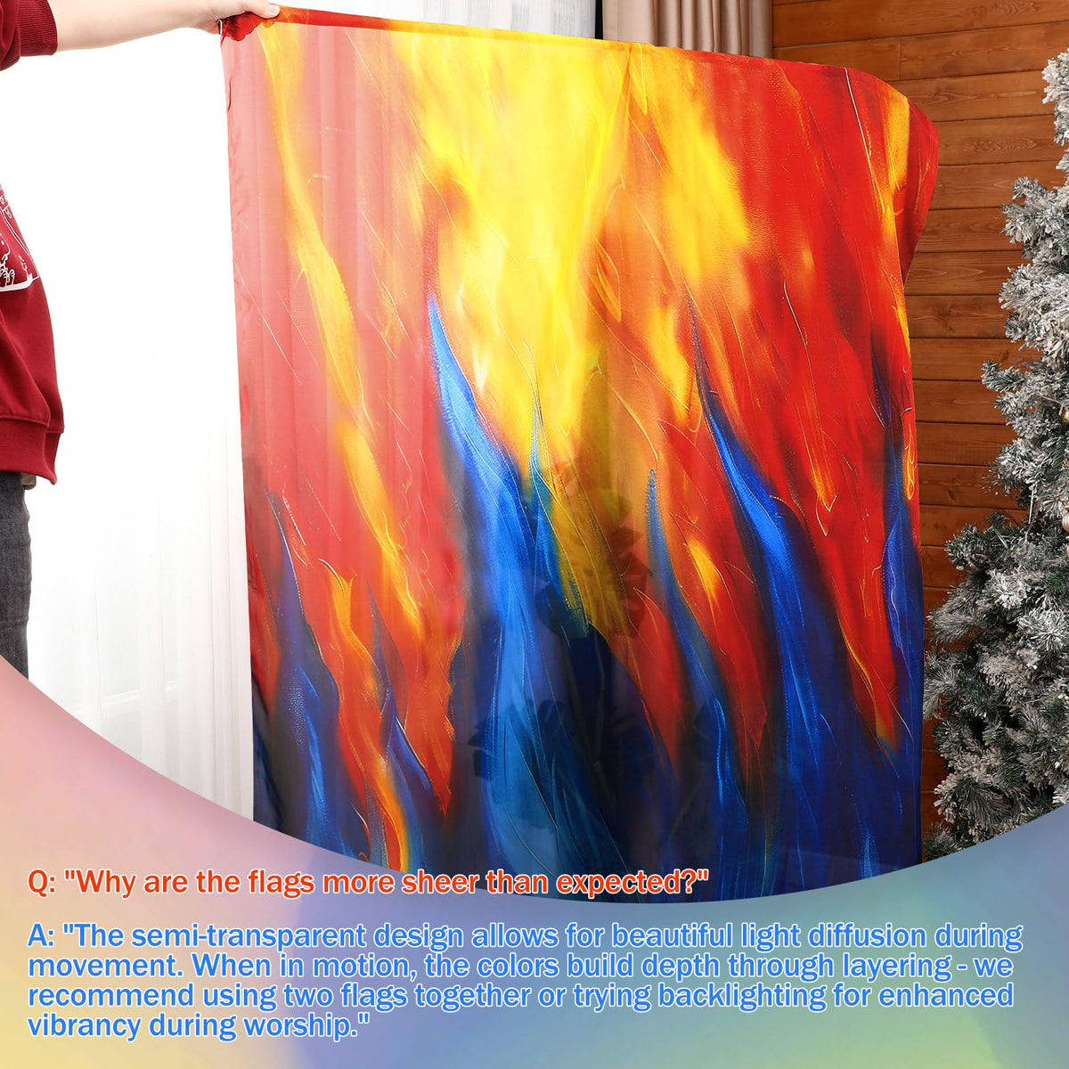 Remagr expandable pole assembly enables smooth waving during worship.