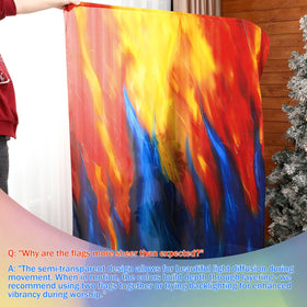 Remagr expandable pole assembly enables smooth waving during worship.
