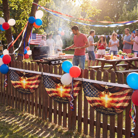 Remagr fence decor flag set ideal for celebrating 250 years of freedom