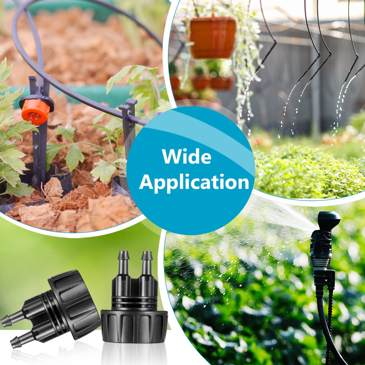 Remagr system set up for garden, lawn, and vegetable bed watering