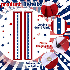 Remagr red white blue patriotic decor creates bold, festive outdoor accents.