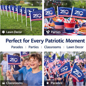 Remagr mini flags for table centerpiece, walls, or garden displays.