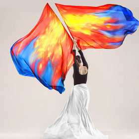 Remagr two-flag setup demonstrates rich color layering for performances.