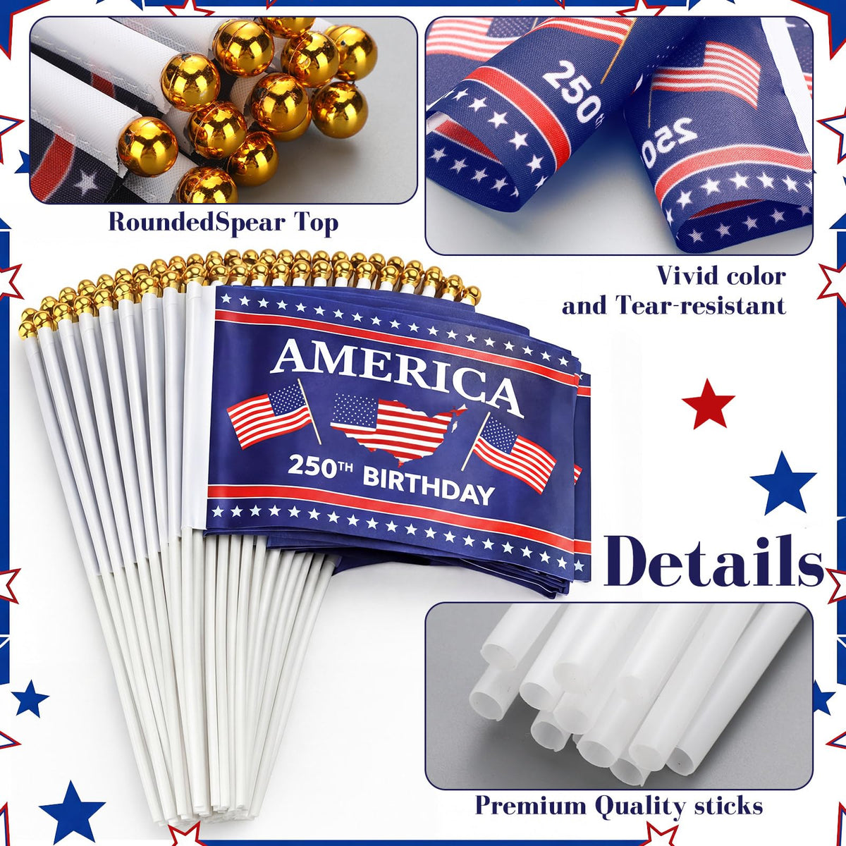 Remagr USA flag on a table display for home or classroom decor.