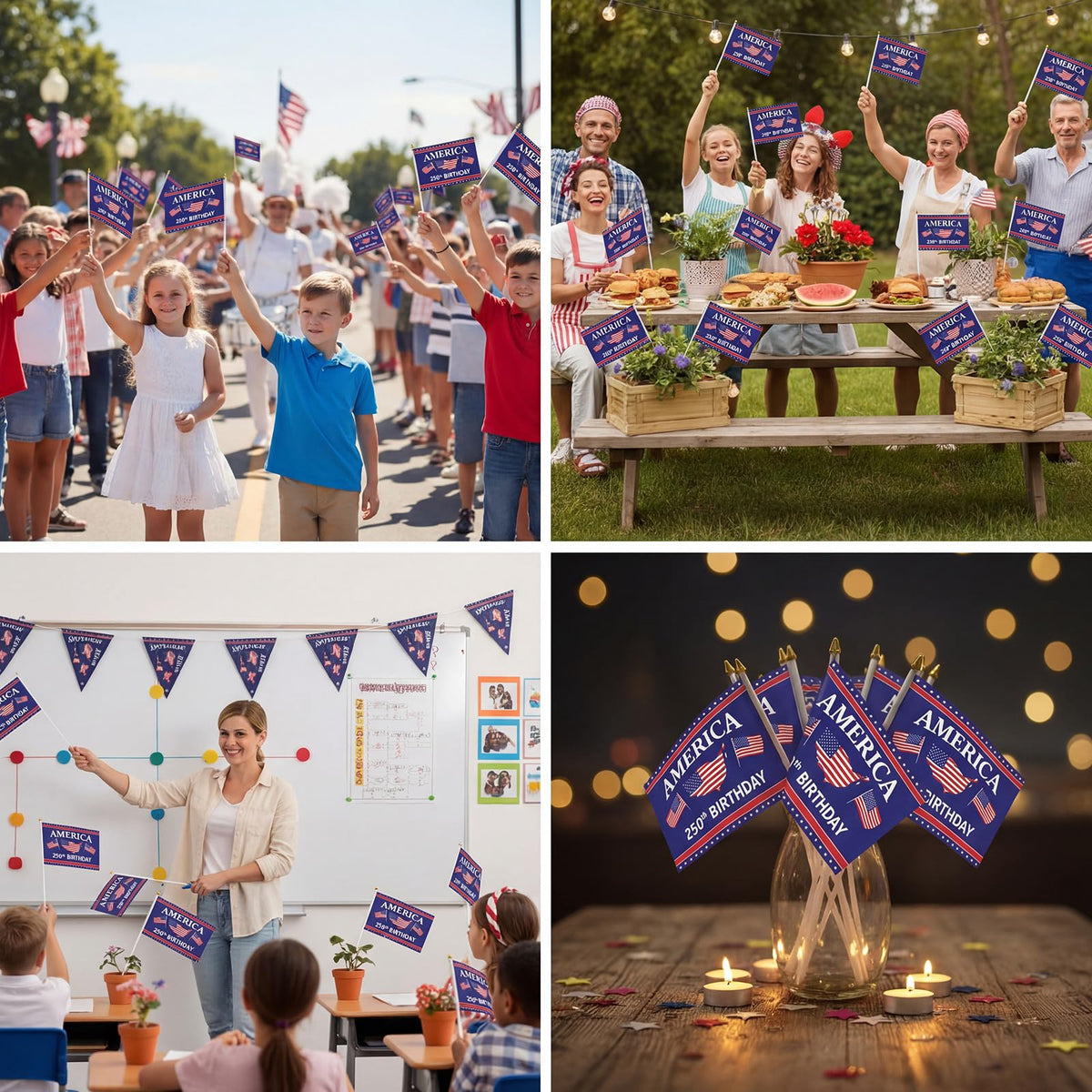 Remagr USA flag used as parade decor to celebrate civic events.