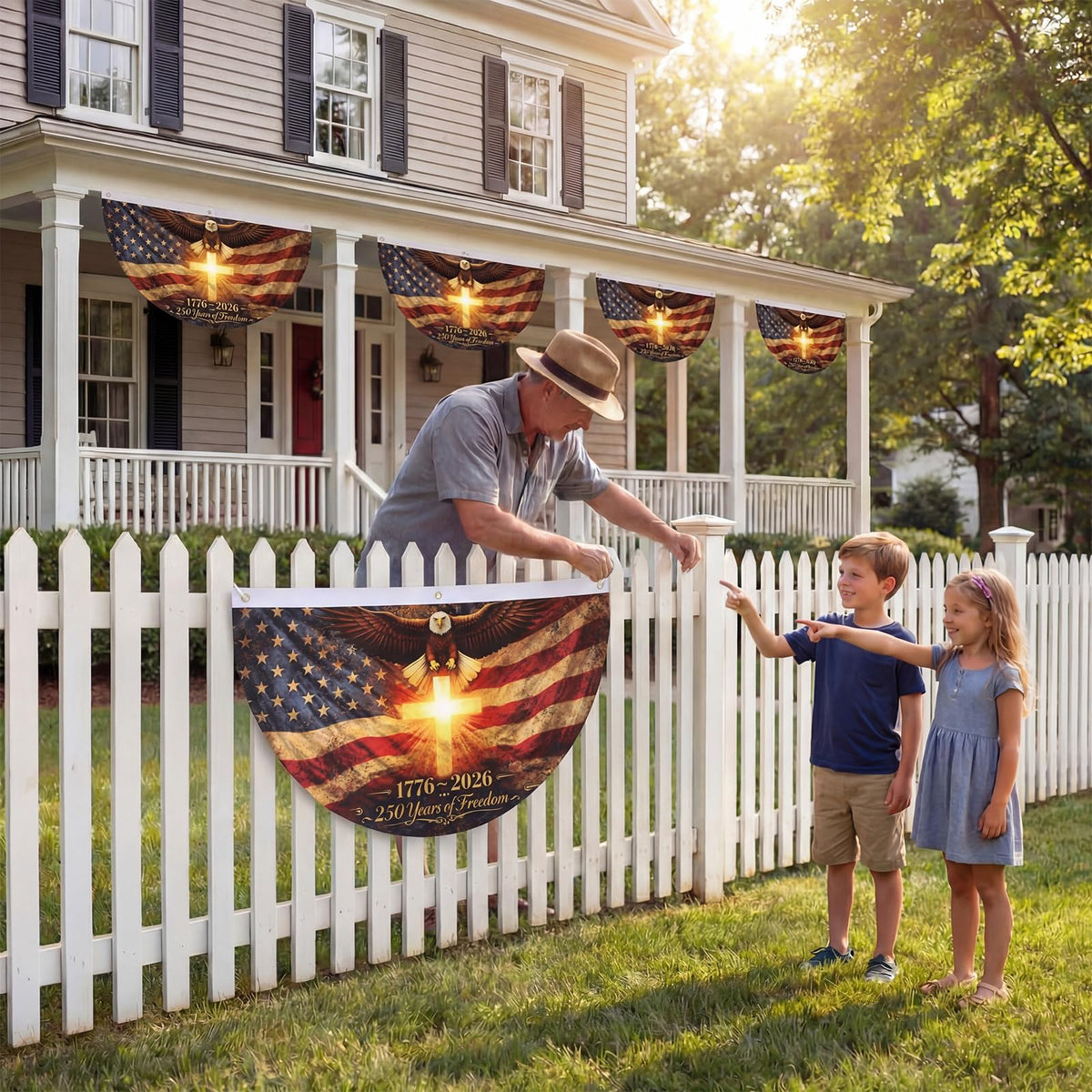 Remagr wall banner with commemorative eagle elevates patriotic display