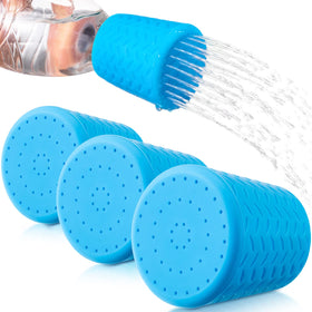 Remerry dog shower top attachment securely fixed to bottle for outdoor rinsing after muddy hikes.