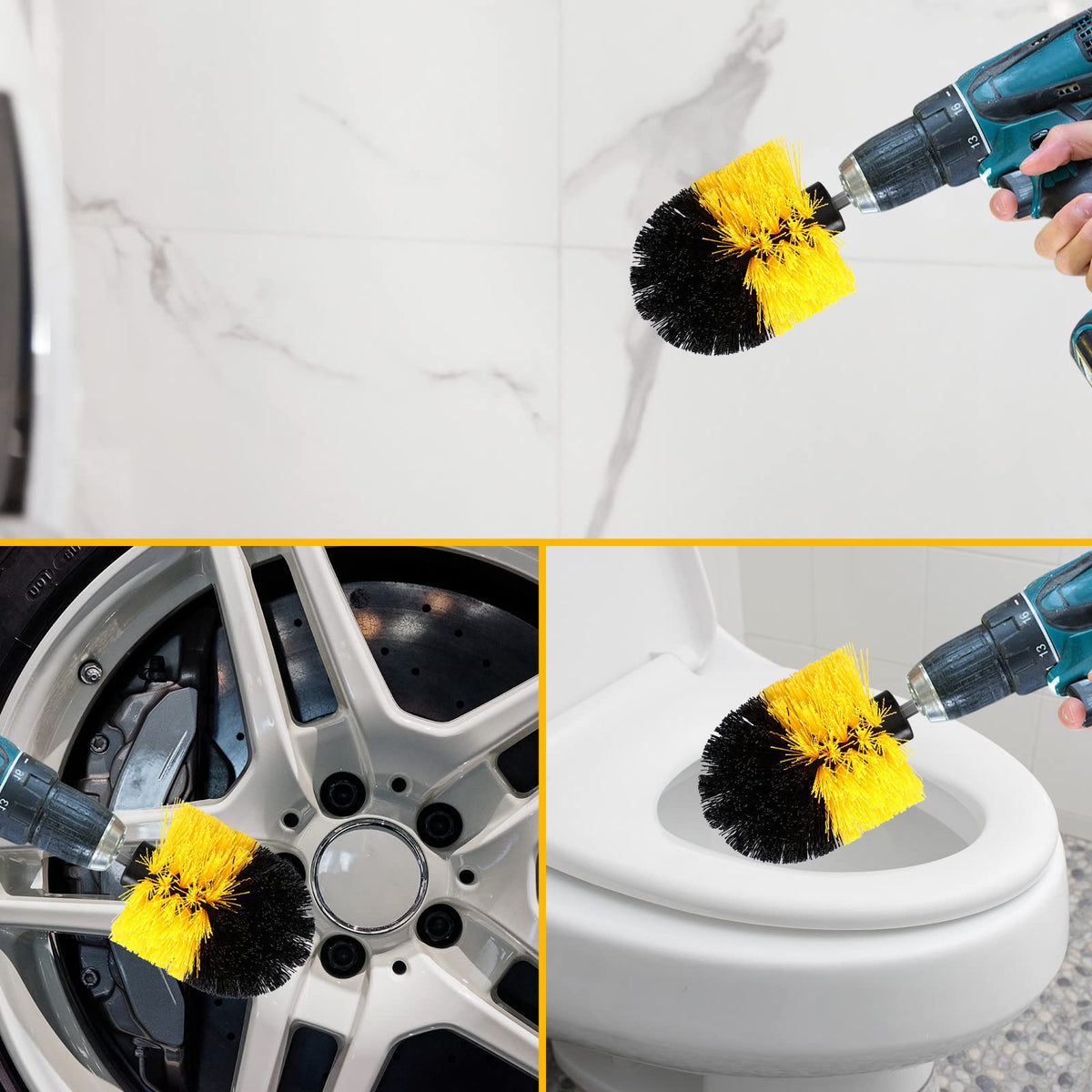 Remerry grout brush helps break up stains while protecting grout with soft nylon bristles