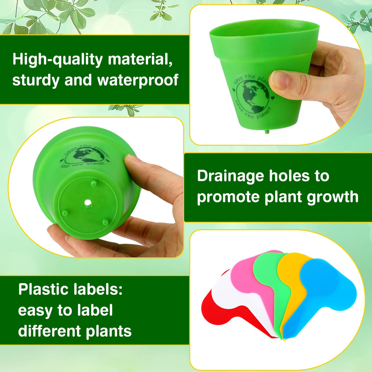 Remerry Earth Day garden pots collection for classroom and home use.