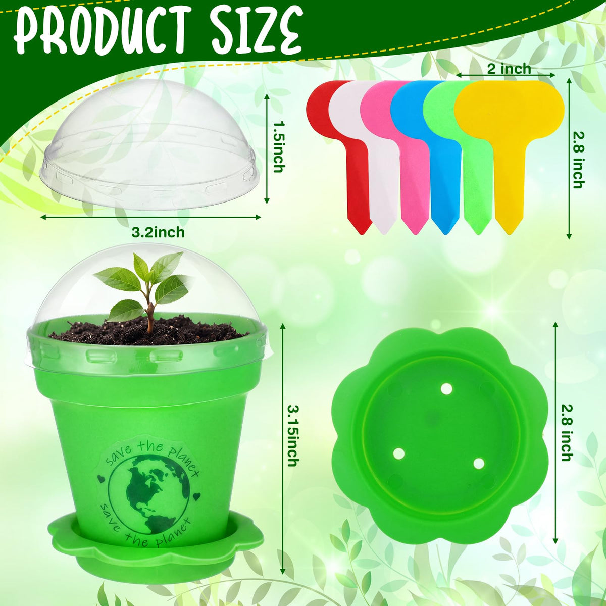 Remerry colorful plant labels set for easy plant organization.