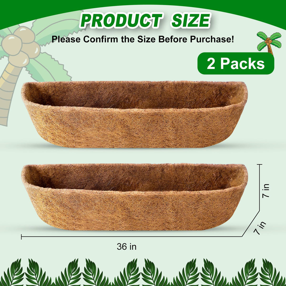 REMIAWY coconut liners support plant growth without soil loss in window boxes
