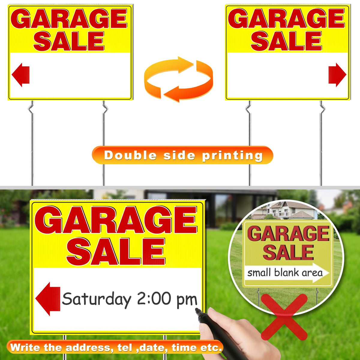 REMIAWY directional arrow stickers guide buyers toward your event efficiently.