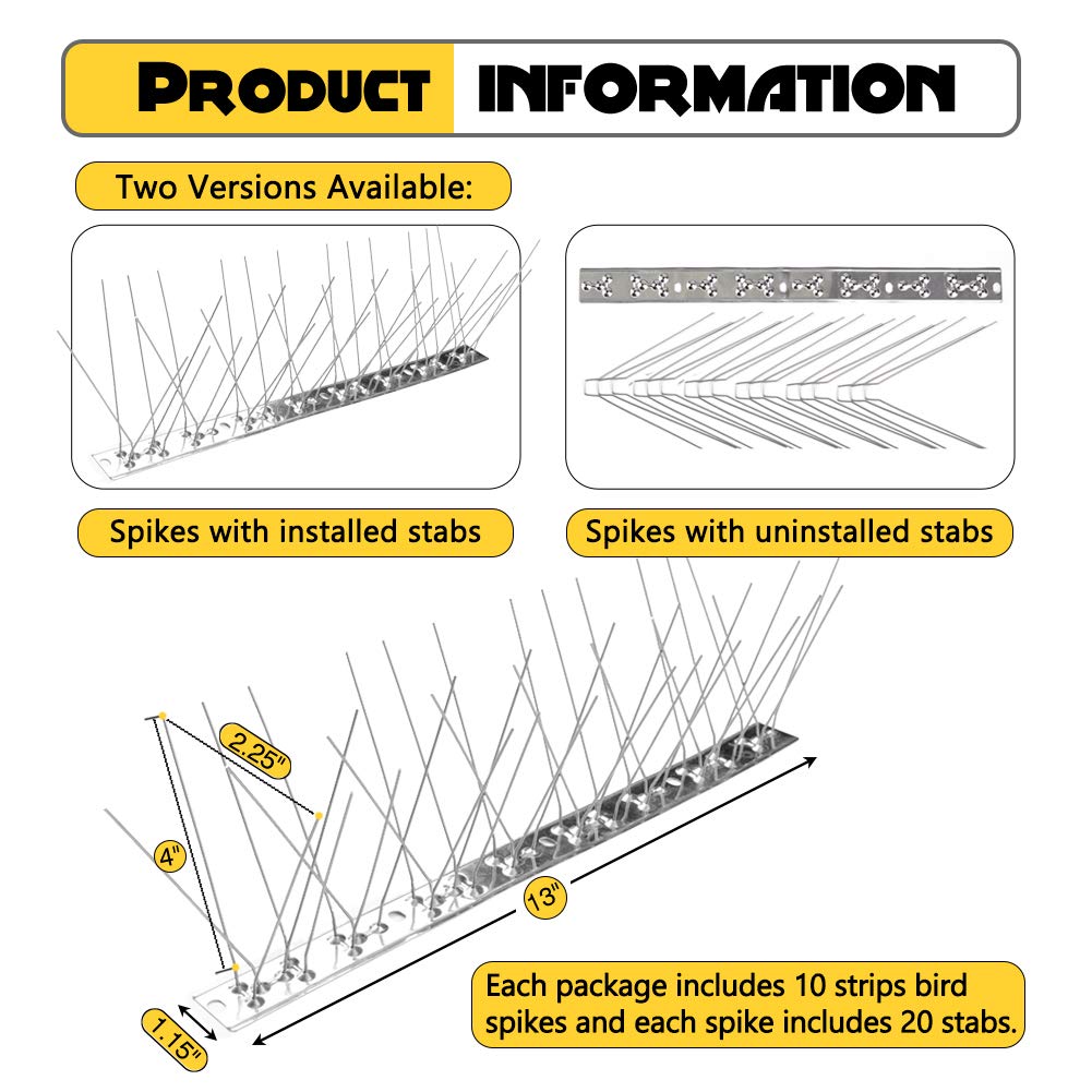 REMIAWY spikes installed with nails or screws for secure mounting