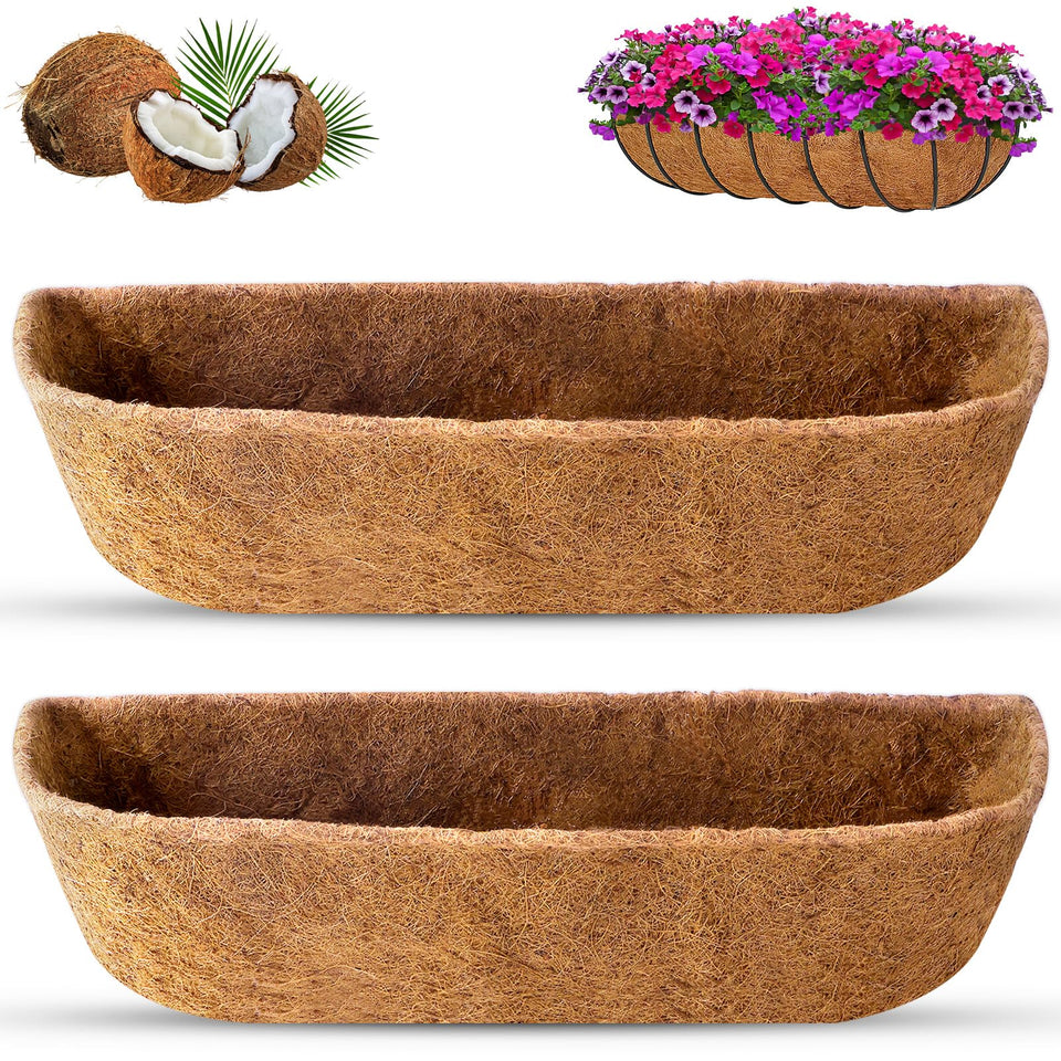REMIAWY Coco Liners in a 30-inch basket enhance airflow and soil retention for healthy roots