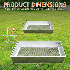 REMIAWY compost sifting action demonstrates quick separation of fine soil from debris