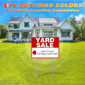 Remiawy double-sided yard signs display directions from both sides for shoppers