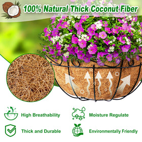REMIAWY hanging basket coconut liner pack ready for easy mold and use.