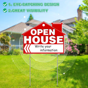 Remiawy open house sign double-sided display boosts message visibility from both directions.
