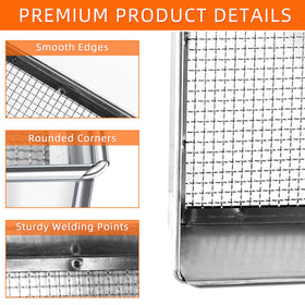 REMIAWY rock sifter mesh close-up highlights 1/4-inch aperture for particle control