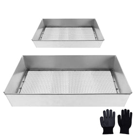 REMIAWY soil sifter standard 12x10 in action removing debris to improve soil texture