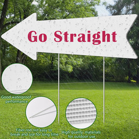 REMIAWY fiber rod stake 16.5 inches keeps signs upright.