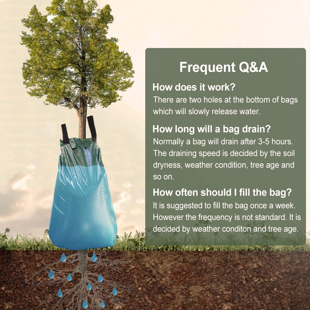 REMIAWY Tree Watering Bag features durable PVC material for long-lasting use.