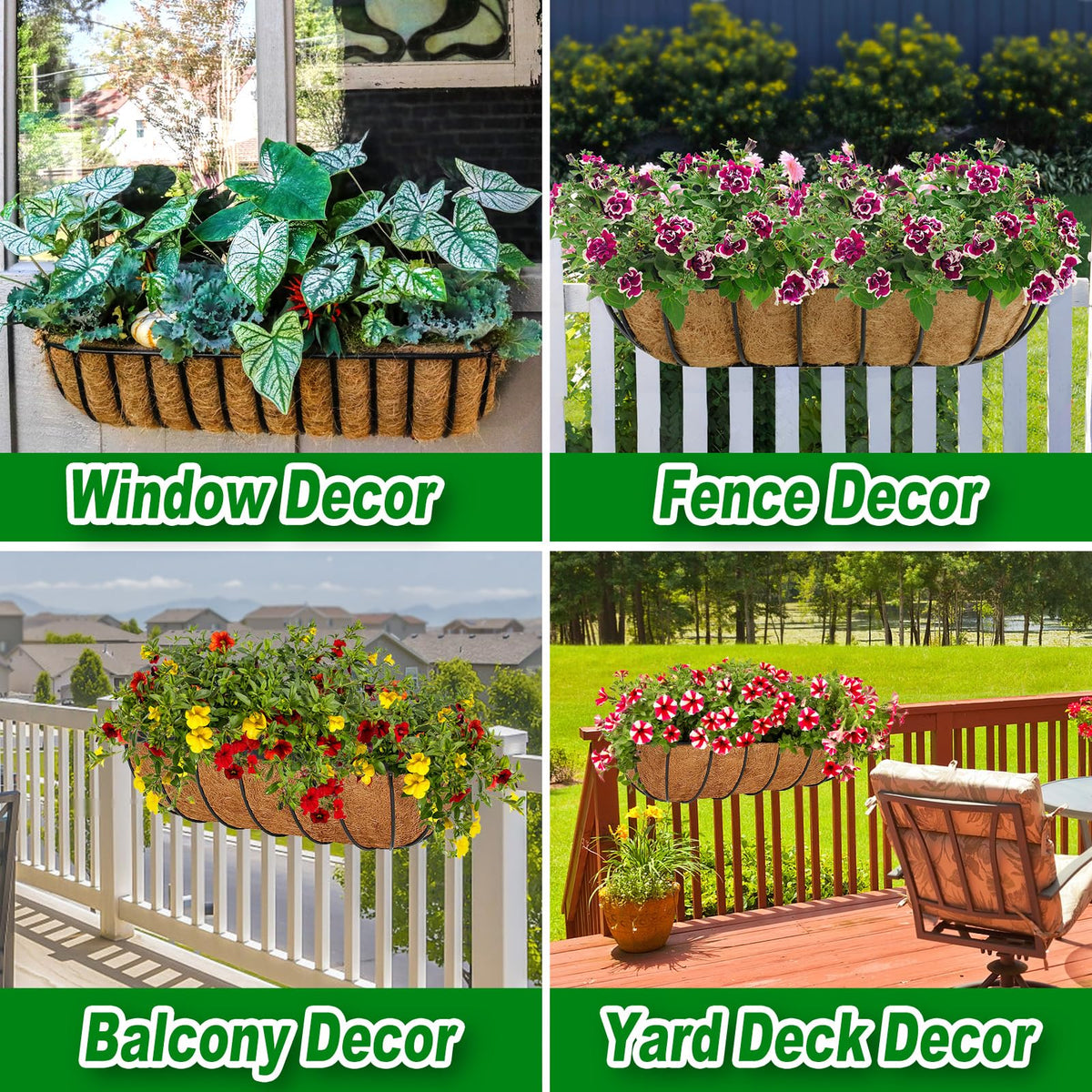 REMIAWY 2-pack 36-inch liners fit many planters, expanding decorative options
