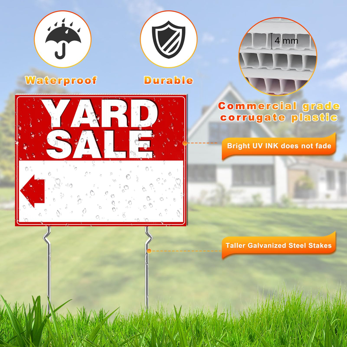 Remiawy weatherproof yard signs built from corrugated plastic withstand sun and rain