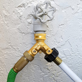 Renator garden faucet adaptor with low lead certification for safe outdoor use