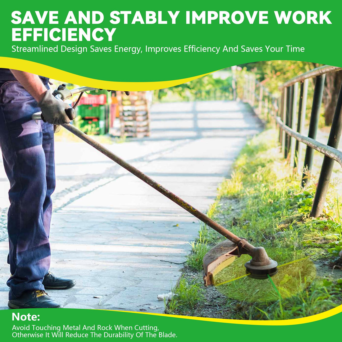 Rendasun blade set efficient cutting design promises even clean edges during lawn edging