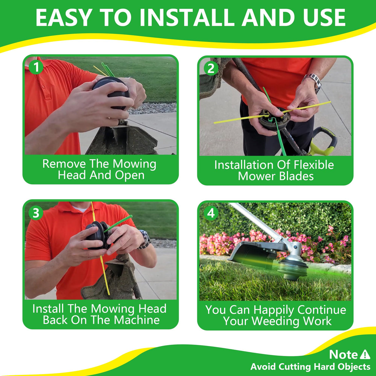 Rendasun blades universal compatibility image shows versatile fit with common trimmer heads