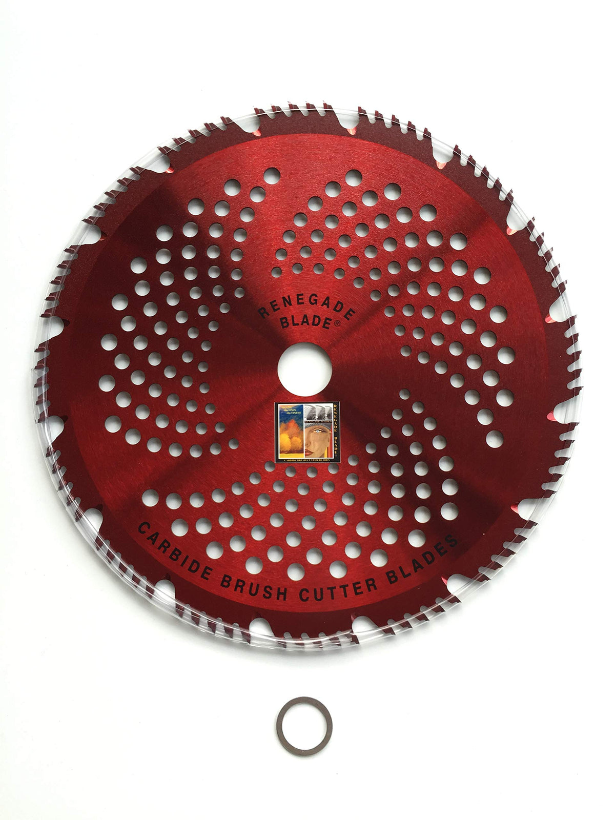 Renegade Blade 254mm 80t teeth close-up showing durable carbide tips for heavy brush