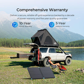 Renogy 100W weather-durable panel endures extreme temperatures for reliable outdoor performance.