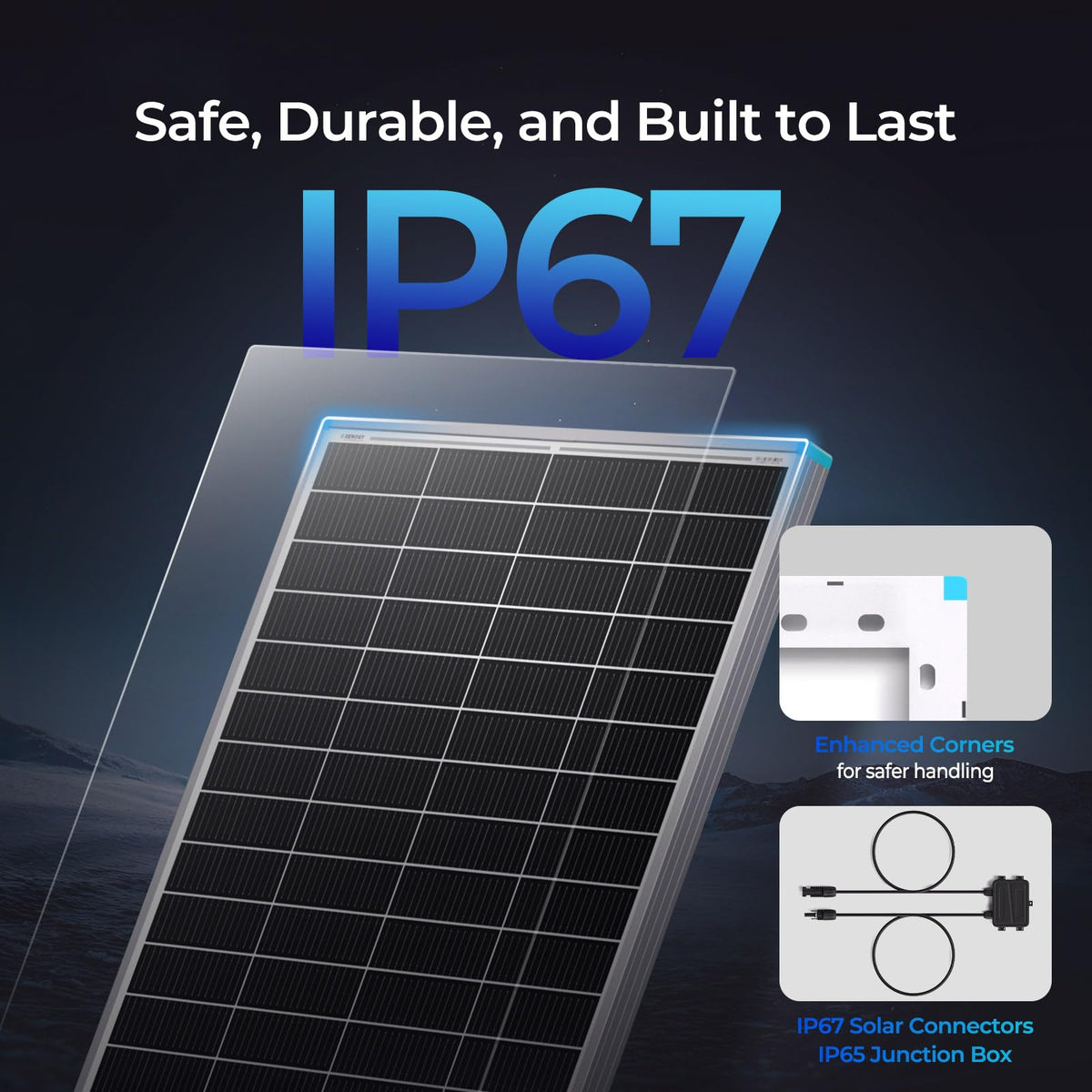 Renogy 175W panel shows low degradation for long-term energy output.