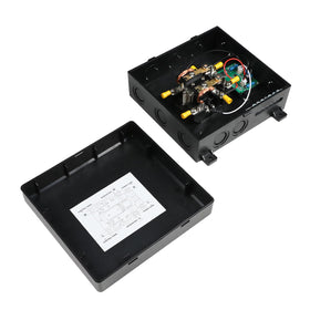 Renogy 30A transfer switch installation angle demonstrates simple mounting for reliable shore or generator power.