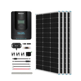 Renogy 400W panel front view, sturdy glass and frame for all weather power