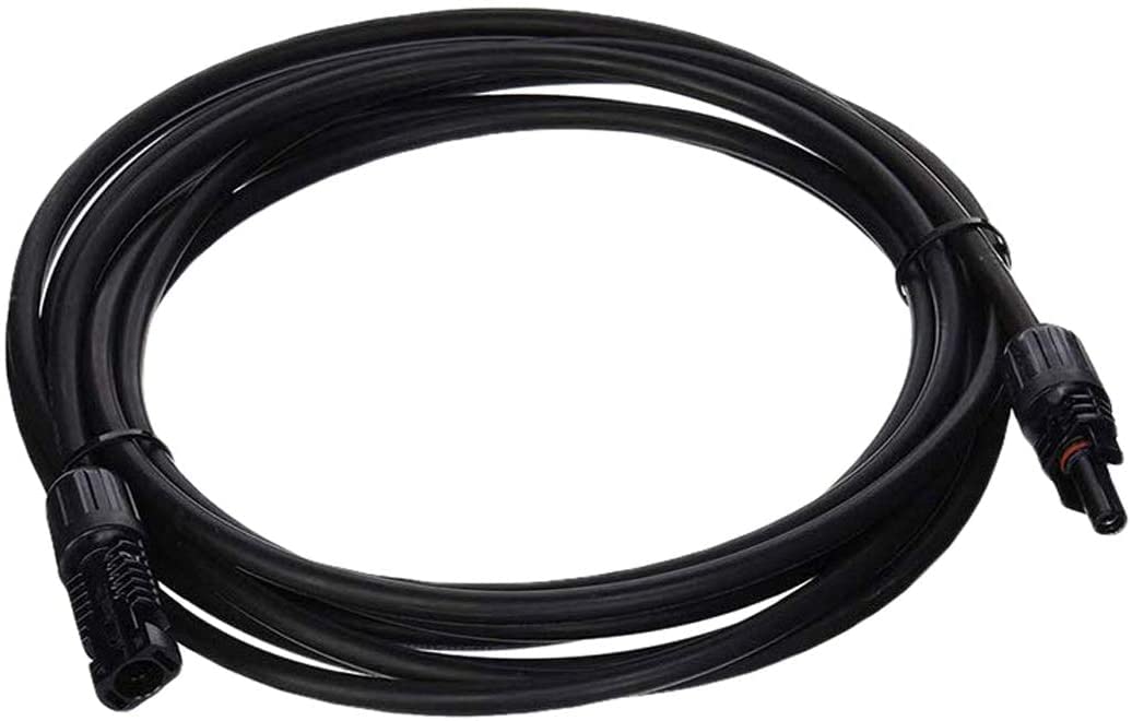Renogy solar extension cable with male-female connectors enabling flexible panel spacing and easy connections.