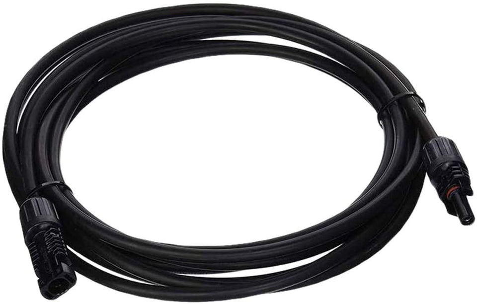 Renogy solar extension cable with male-female connectors enabling flexible panel spacing and easy connections.