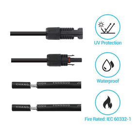 Renogy adaptor kit hard plastic ends ensure durable connections