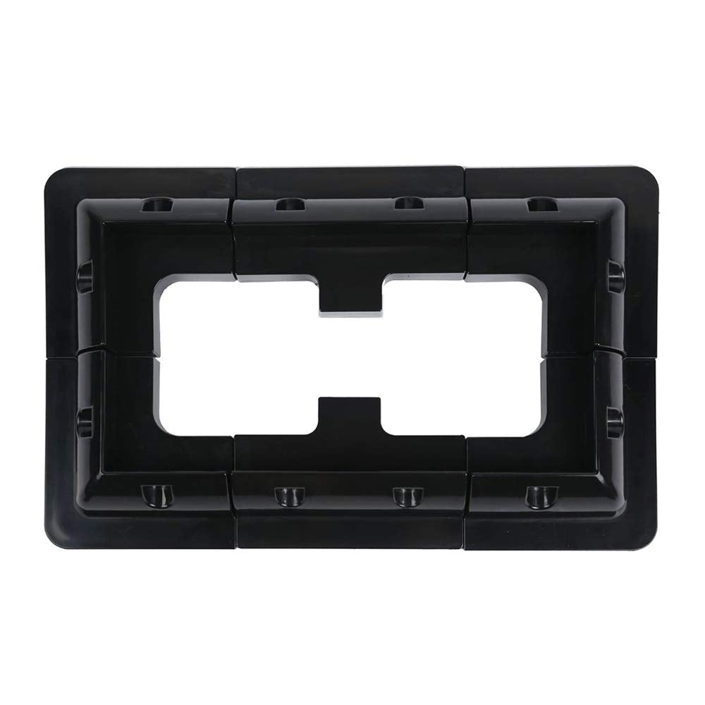 Close-up of Renogy corner bracket mount showing UV-resistant ABS construction for durability